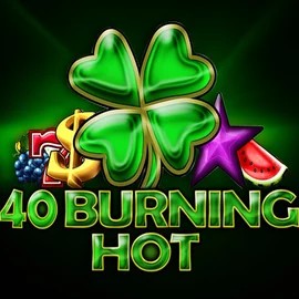 40 Burning Hot slot logo by Amusnet Interactive at Vibebet Casino
