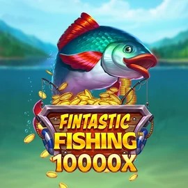 Fintastic Fishing slot logo by Foxium at Vibebet CasinoFintastic Fishing