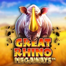 Great Rhino Megaways logo by Pragmatic Play at Vibebet Casino
