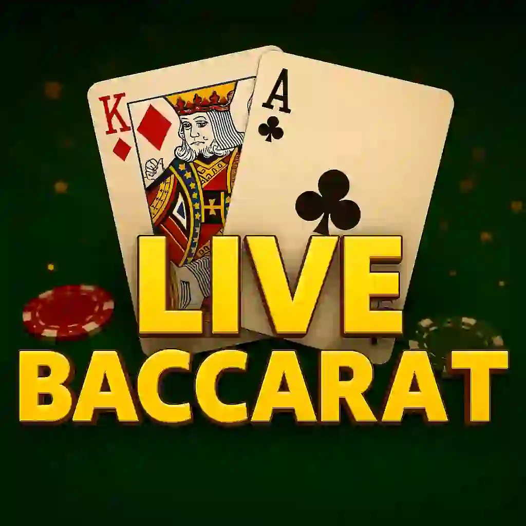Live Casino logo of Live Baccarat from Evolution at Vibebet Casino