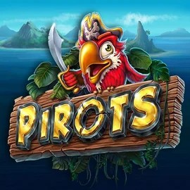 Pirots slot logo by ELK Studios at Vibebet CasinoPirots